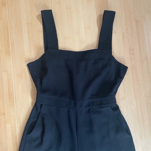 Madewell Apron Bow-Back Jumpsuit, Size 0, in Black - Picture 7 of 8